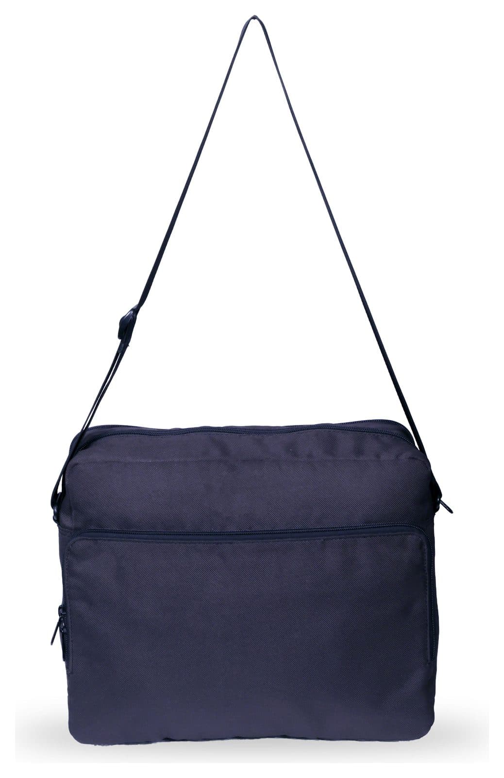 Navy canvas messenger bag